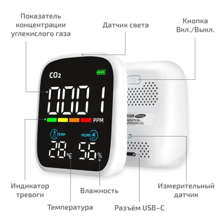 Измеритель концентрации углекислого газа (СО2) с функцией термогигрометра МЕГЕОН 08050 купить по низкой цене | МАКСПРОФИТ Измеритель концентрации углекислого газа (СО2) с функцией термогигрометра МЕГЕОН 08050 купить по низкой цене | МАКСПРОФИТ