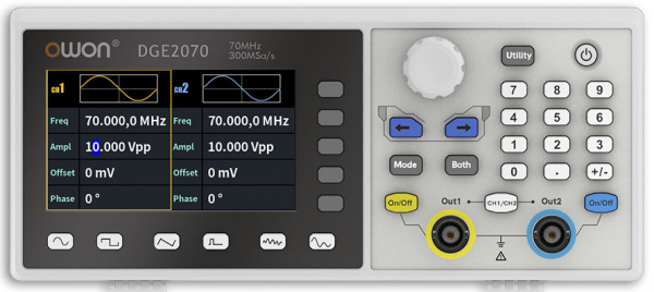 Генератор сигналов OWON DGE2070 купить по низкой цене | МАКСПРОФИТ Генератор сигналов OWON DGE2070 купить по низкой цене | МАКСПРОФИТ