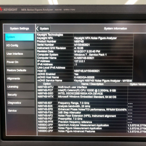 Анализатор коэффициента шума с сенсорным мультитач-дисплеем Keysight N8974B (демонстрационный) купить по низкой цене | МАКСПРОФИТ Анализатор коэффициента шума с сенсорным мультитач-дисплеем Keysight N8974B (демонстрационный) купить по низкой цене | МАКСПРОФИТ