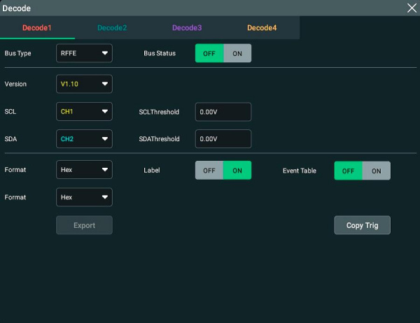 Декодирование и анализ сигналов шины последовательной передачи данных стандарта MIPI-RFFE Rigol DS70000-RFFEA купить по низкой цене | МАКСПРОФИТ Декодирование и анализ сигналов шины последовательной передачи данных стандарта MIPI-RFFE Rigol DS70000-RFFEA купить по низкой цене | МАКСПРОФИТ