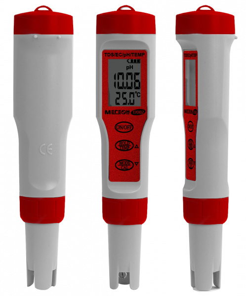 Тестер воды 4 в 1 (солемер/кондуктометр/pH- метр/термометр) МЕГЕОН 17002 купить по низкой цене | МАКСПРОФИТ Тестер воды 4 в 1 (солемер/кондуктометр/pH- метр/термометр) МЕГЕОН 17002 купить по низкой цене | МАКСПРОФИТ