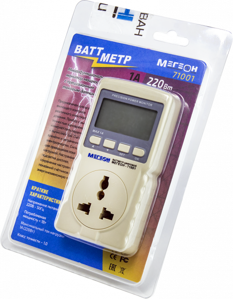 Ваттметр МЕГЕОН 71001 купить по низкой цене | МАКСПРОФИТ Ваттметр МЕГЕОН 71001 купить по низкой цене | МАКСПРОФИТ
