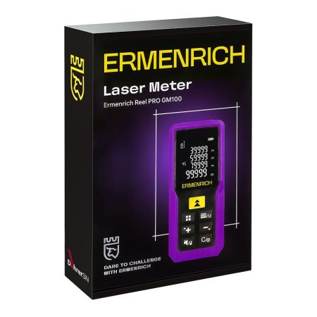 Лазерная рулетка Ermenrich Reel PRO GM100, фиолетовый купить по низкой цене | МАКСПРОФИТ